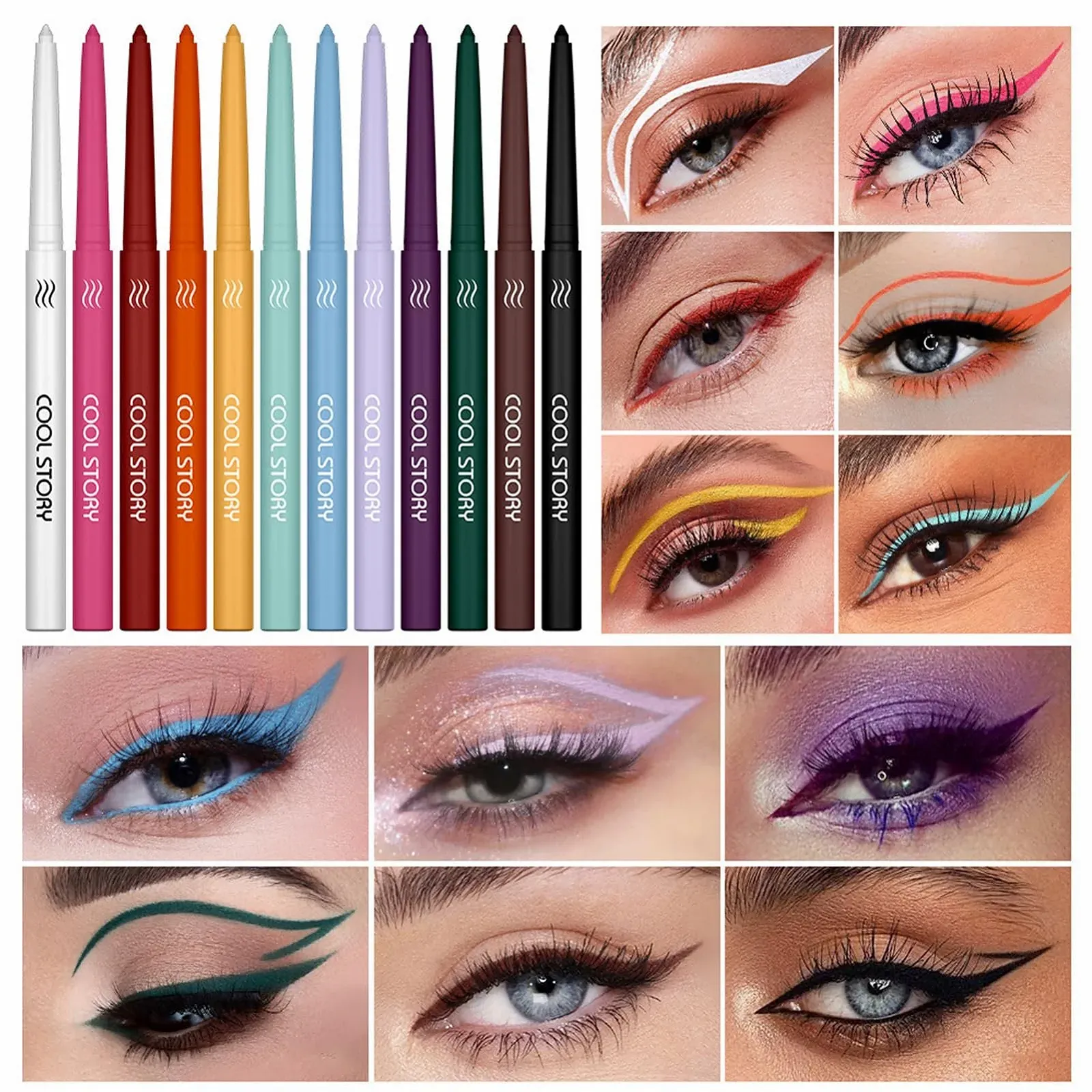 Набір олівців для очей 12 кольорів, фото №7