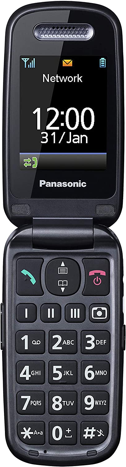 Телефон 2.4" Panasonic KX-TU456 / 32Mb / 1-SIM / Bluetooth 3.0 / FM / Ударостійкий MIL-STD-810G / SD-слот / Камера 0.3Мп / 1000мАг / Ліхтарик / Кнопка підтримки / Великі клавіші / Білий, фото №4