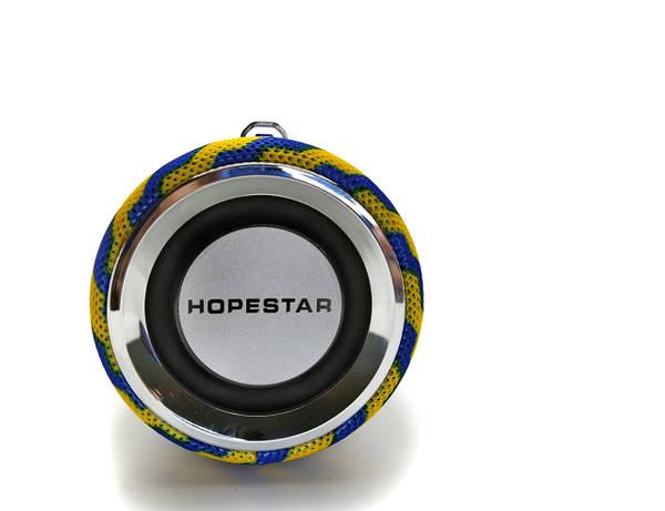 Портативная Bluetooth колонка Hopestar H39 с влагозащитой Синяя желтым, фото №1