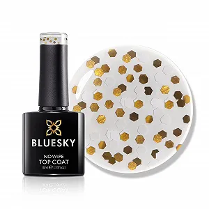 Гель-лак Bluesky Glitter No Wipe Top Coat Balloon Drop GTC06, 10 мл - Фото 1