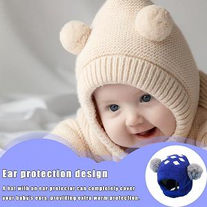 Вязаная шапка-ушанка Zqkimzi для детей, зимняя вязаная synthetic.ua - Фото 1