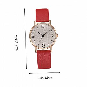 Часы LIFKOME Кварцевые Красный Бежевый synthetic.ua - Фото 1