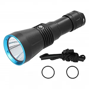 LED Ліхтар 10000LM Професійний ліхтар для дайвінгу Міцний IP68 Водонепроникний ручний для підводної риболовлі на 150 м - Фото 1