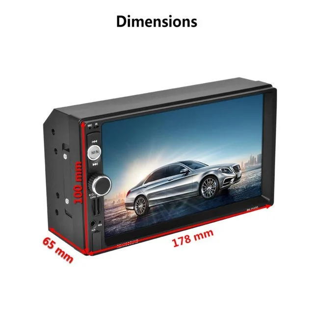 Автомагнітола REAKOSOUND RK-7157G / 7" / Сенсорна / Bluetooth / GPS / USB / AUX / TF slot / 2DIN, фото №8