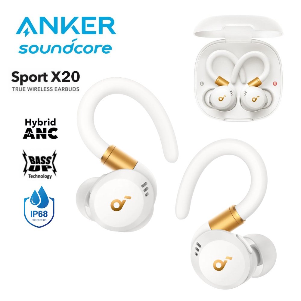 Навушники Anker Soundcore Sport X20 ANC White, фото №1