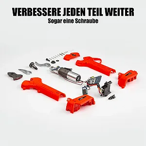 Електричний секатор Kebtek Professional 18V акумуляторний, різак для гілок з 2 літієвими батареями 2 Аг, безщітковий двигун, 32 мм synthetic.ua - Фото 1