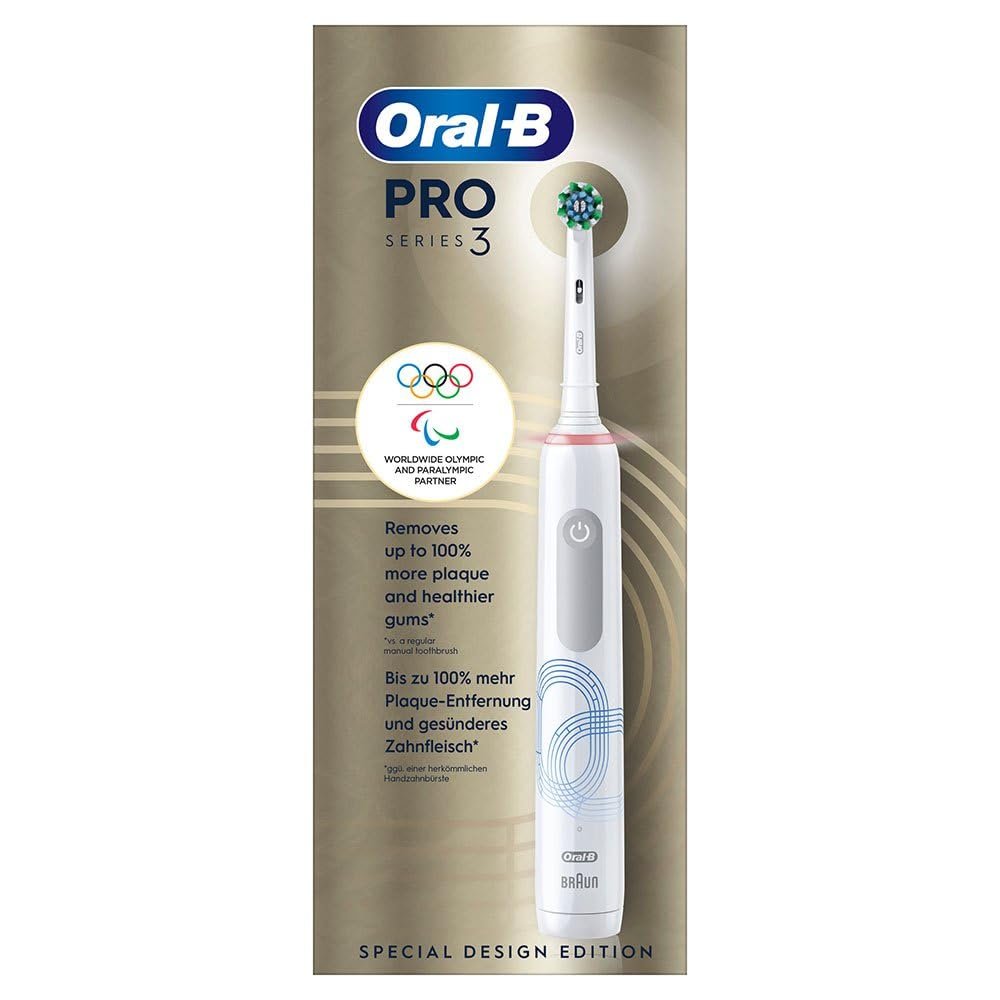 Електрична зубна щітка Oral-B Pro Series 3D, біла, 1 x 3D чистяча насадка, видаляє наліт, 3 режими чищення, таймер, акумуляторна, фото №2
