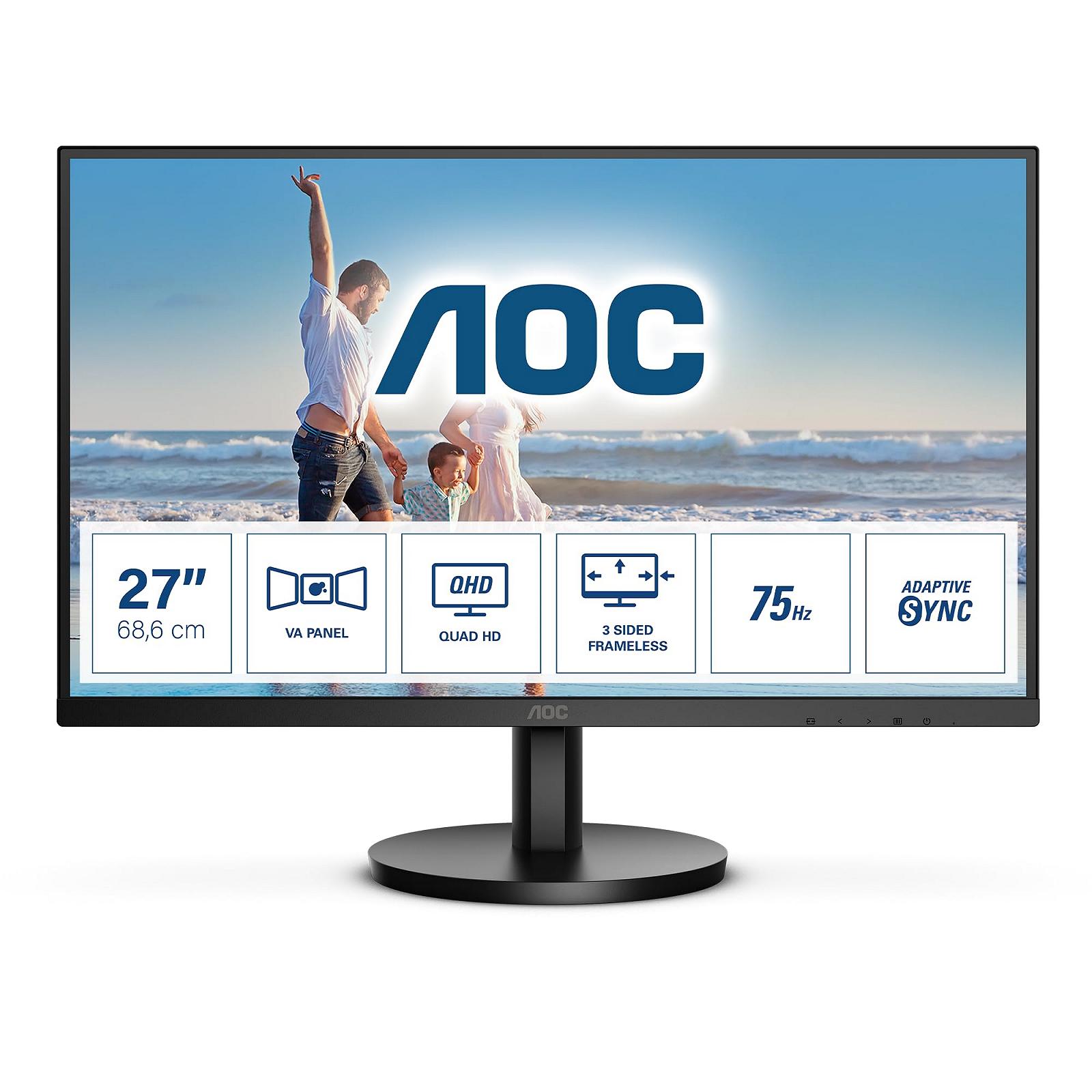 Монитор AOC Q27B3MA 27 дюймов QHD Колонки Adaptive Sync Чёрный, фото №2