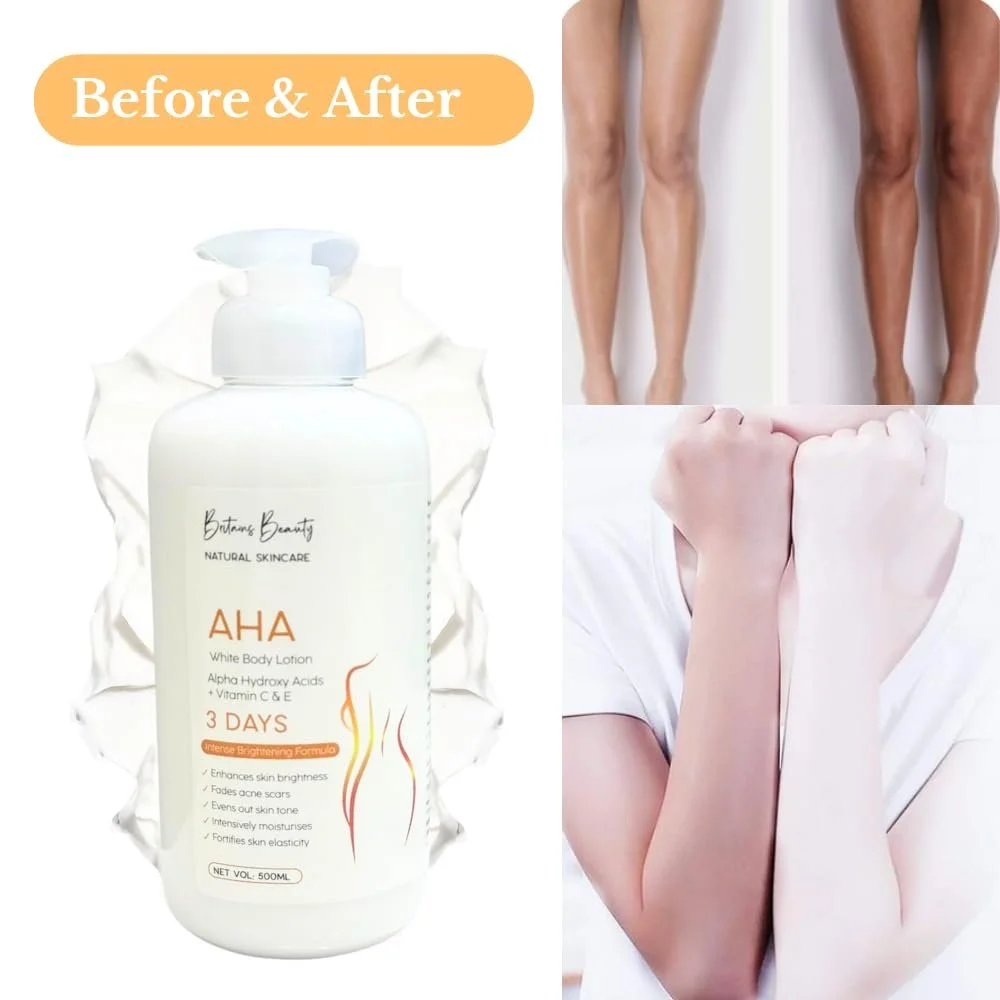 Лосьйон для тіла AHA White з альфа-гідроксикислотами, вітамінами C та E, інтенсивна формула для гладкої та зволоженої шкіри, 500 мл, фото №6