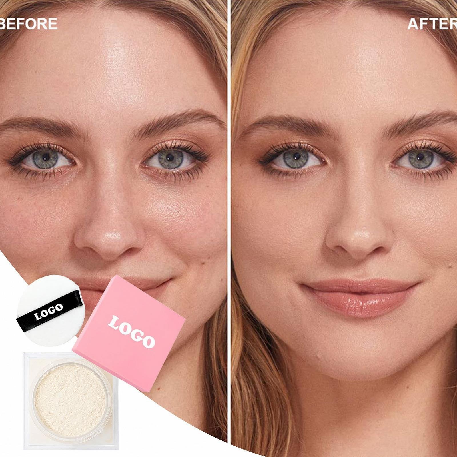 Пудра Allaura Beauty Blurring Setting 15 г Розовая Рассыпчатая Водостойкая с Контролем Жирности для Лица, фото №3
