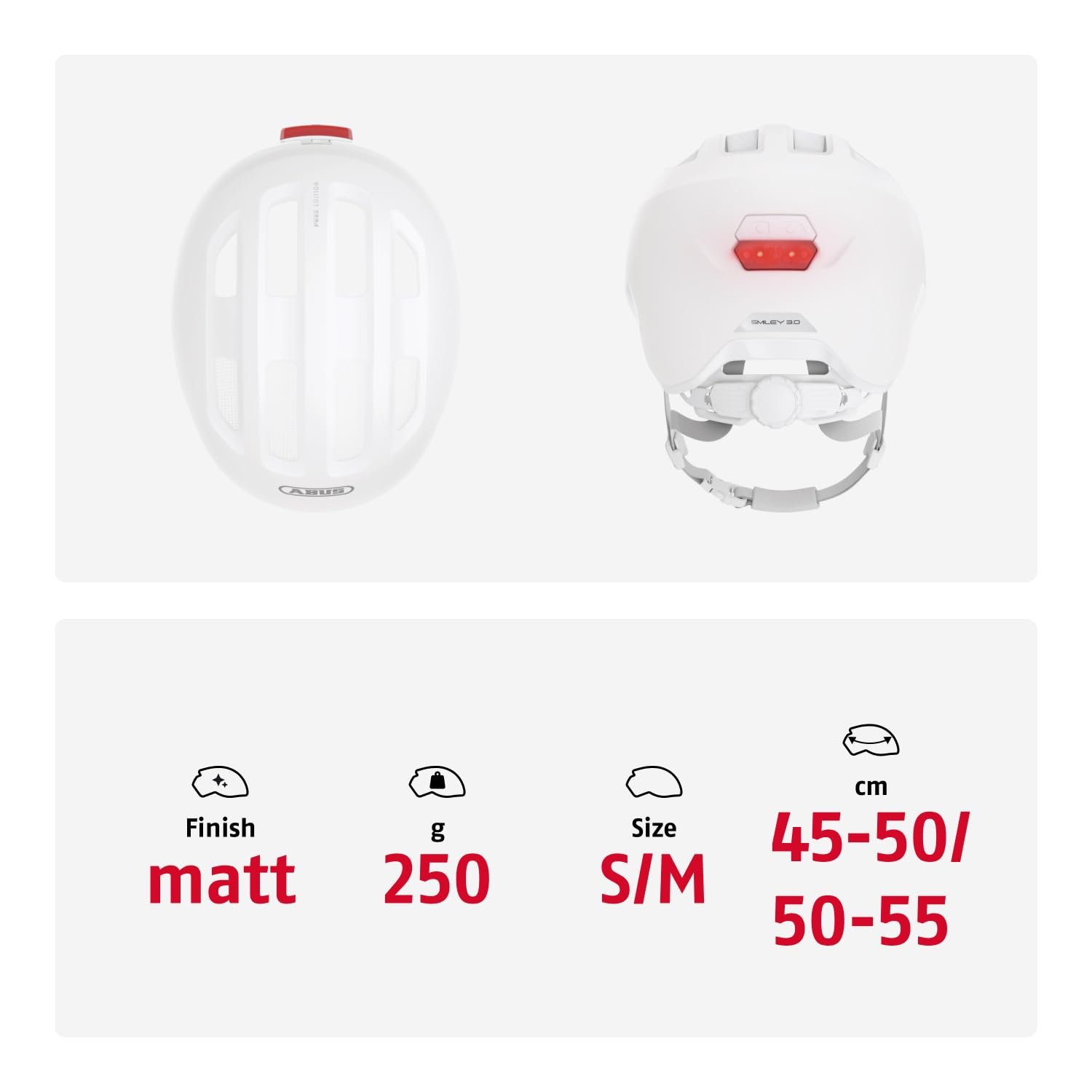 Шолом ABUS Smiley 3.0 ACE LED - Велосипедний шолом з підсвічуванням, фото №5