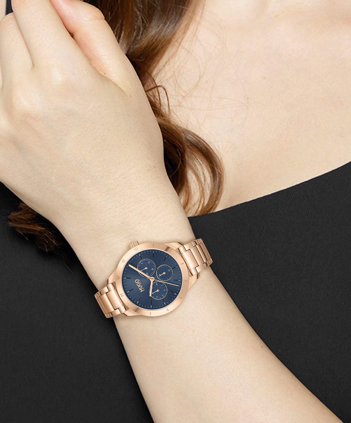 Жіночий Кварцовий Годинник HUGO Multi Dial 1540092, Рожеве Золото, фото №4