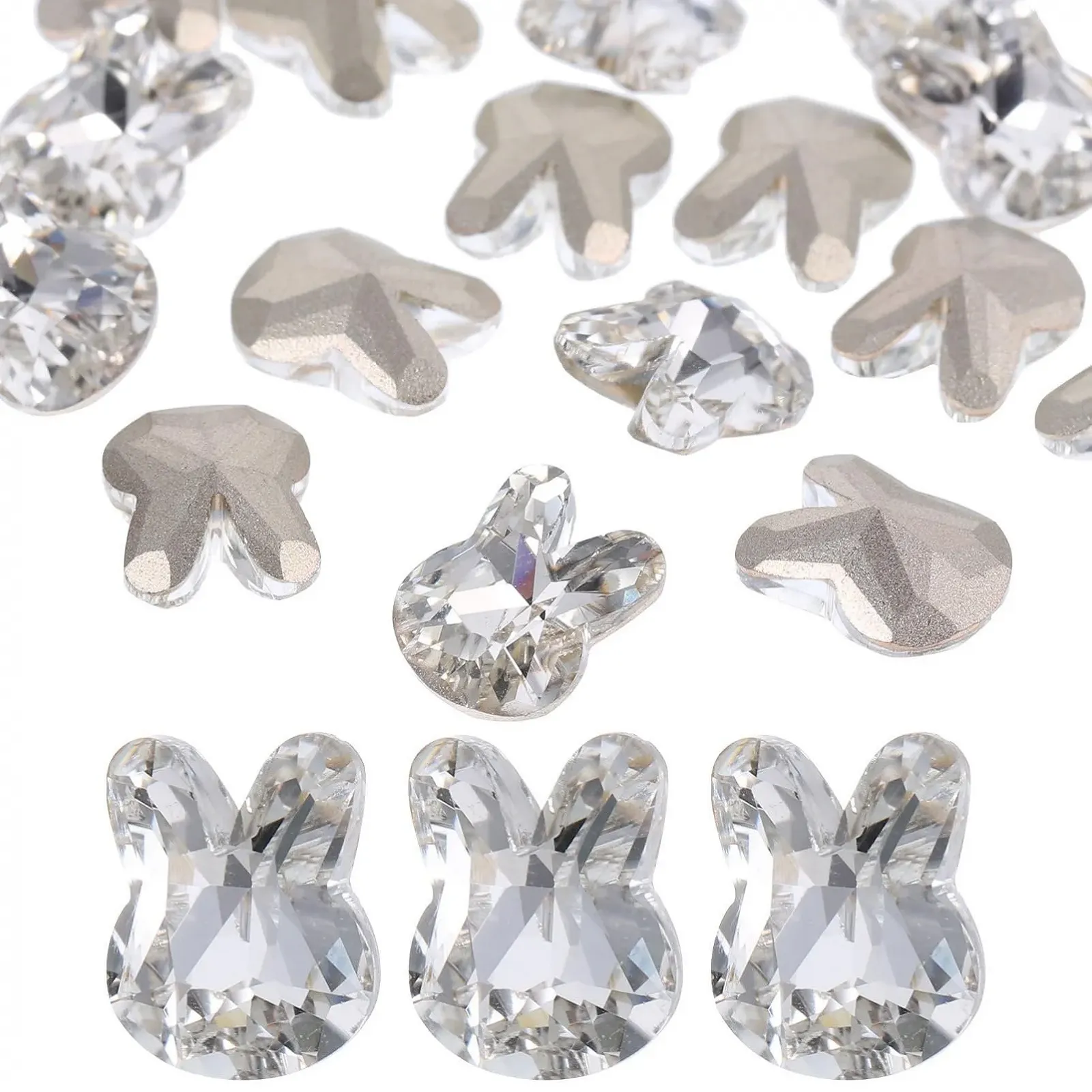 Стрази для нігтів FRCOLOR 40 шт Кролик, наклейки для нігтів, 3D, кристали, шарми, фото №5