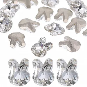 Стразы для ногтей Кролик FRCOLOR 100 шт Серебряный Жемчуг Кристалл Лунный свет synthetic.ua - Фото 1