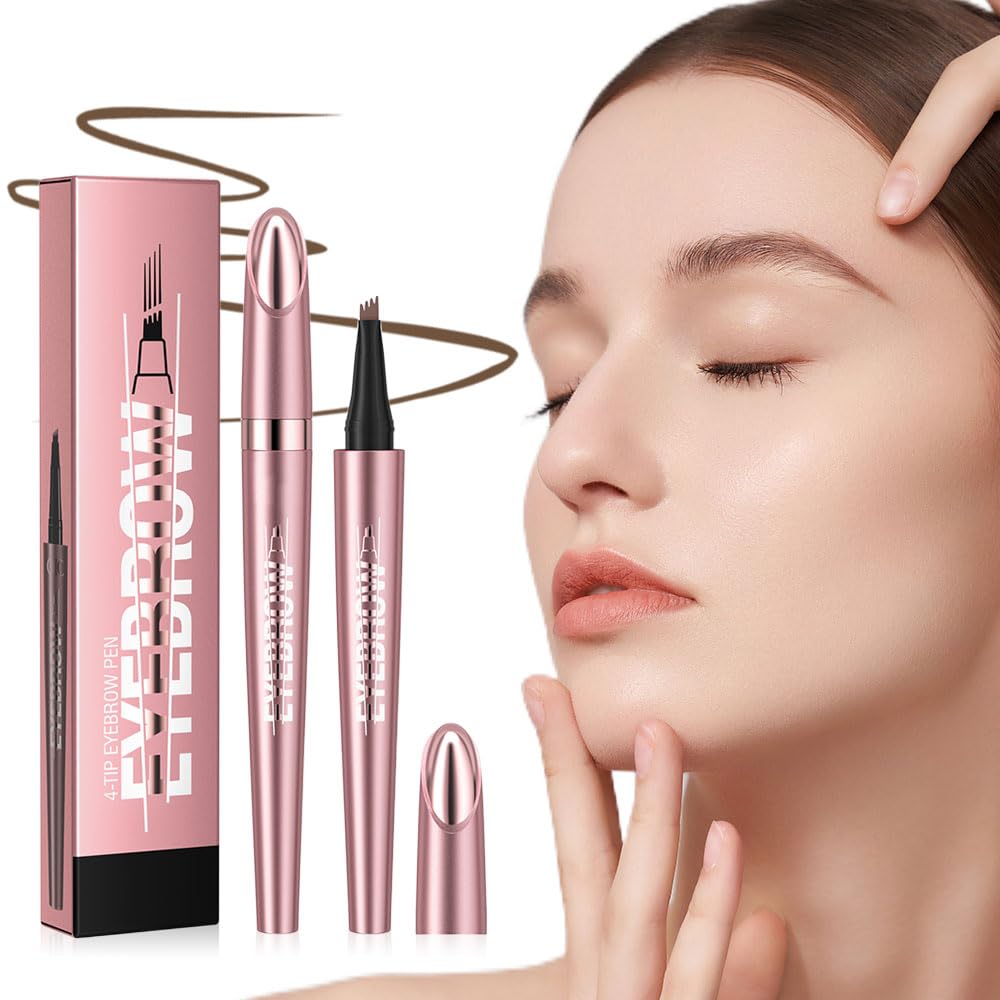 Карандаш для бровей 3D Microblading Four Claws Liquid Waterproof 3D Magic 4 Fork Tips A-Brown, фото №1