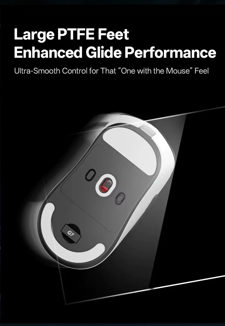 Мишь Machenike G7 24000DPI 1000Hz Wired/2.4G/Bluetooth White, фото №11