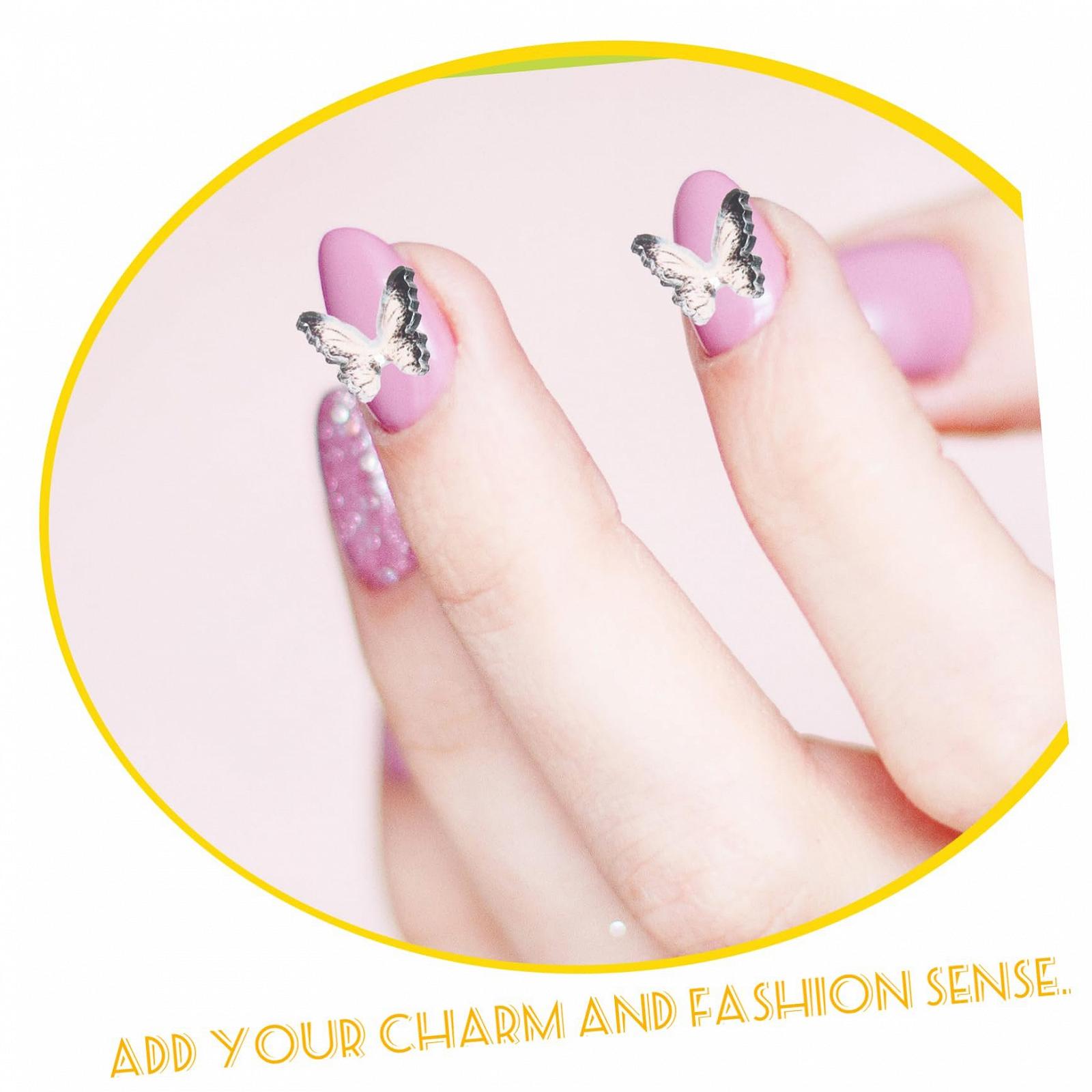 Шарми для нігтів MERRYHAPY Дизайн метелика, дорогоцінне Каміння, фото №8