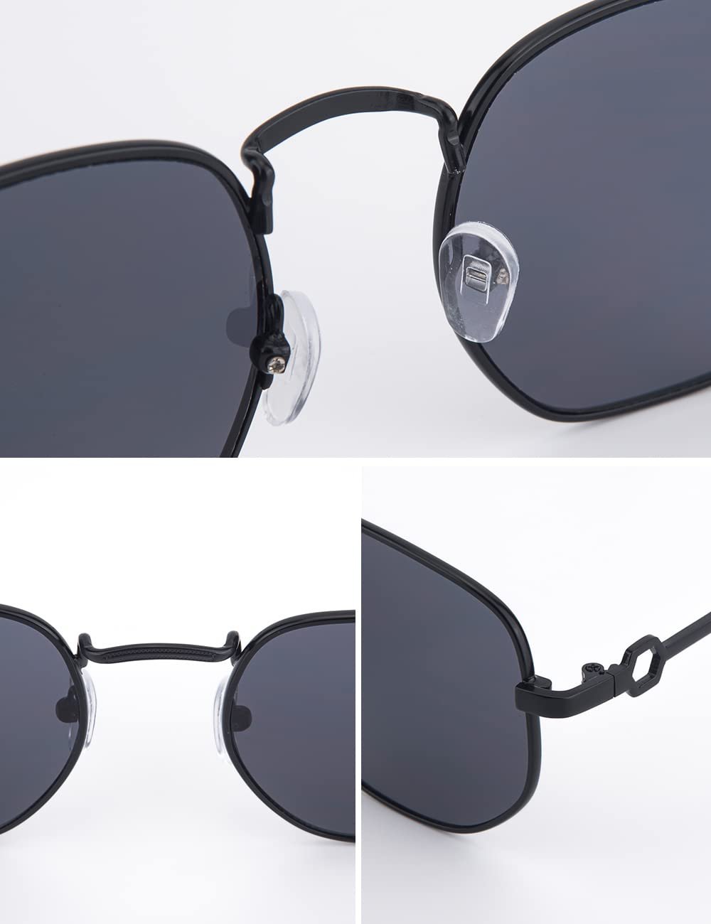 Солнцезащитные очки Lanlang для мужчин и женщин с цепочкой, необычная металлическая оправа, модный дизайн, защита от УФ-лучей, фото №4