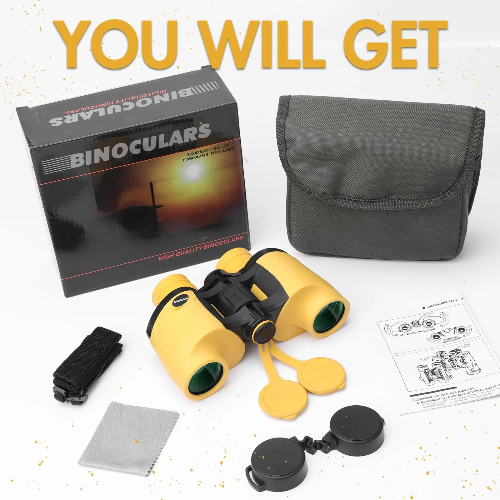 Бінокль High Performance Compact Waterproof BAK-4 Prism FMC Lens для дорослих та дітей, фото №7