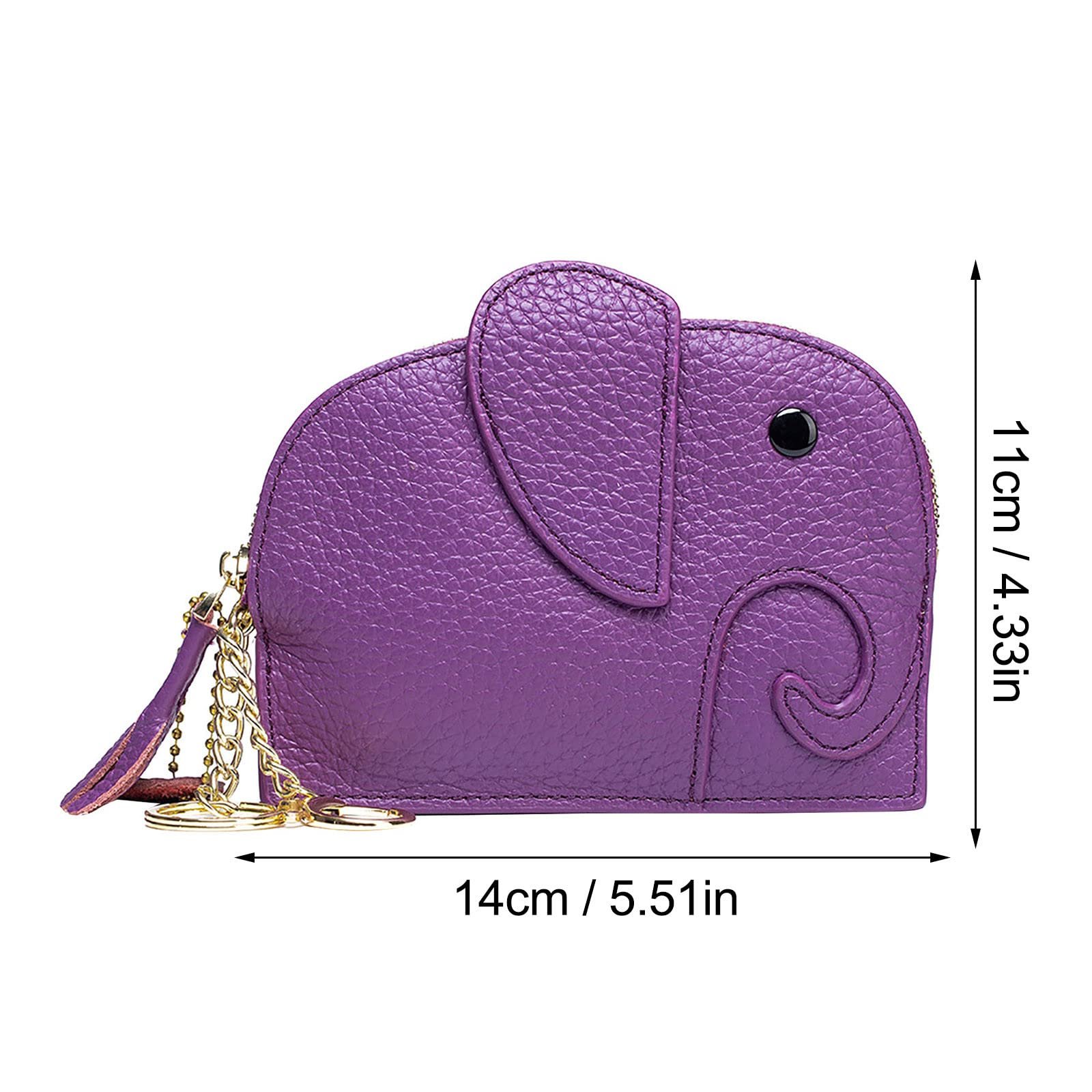 Кошелек Mini Animal Bag Cute Cartoon Purse Cute Wallet Soft Key Case Elephant Желтый, One Size, фото №5