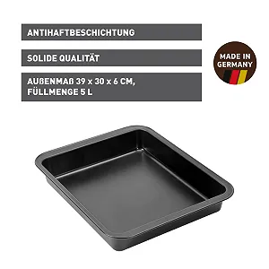 Противень для запекания и духовки KAISER Delicious Good 39 х 30 х 6 см антипригарное покрытие высокий бортик synthetic.ua - Фото 1