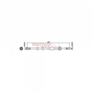 Тормозной шланг METZGER 4111468 для VOLVO, передний левый/правый - Фото 1