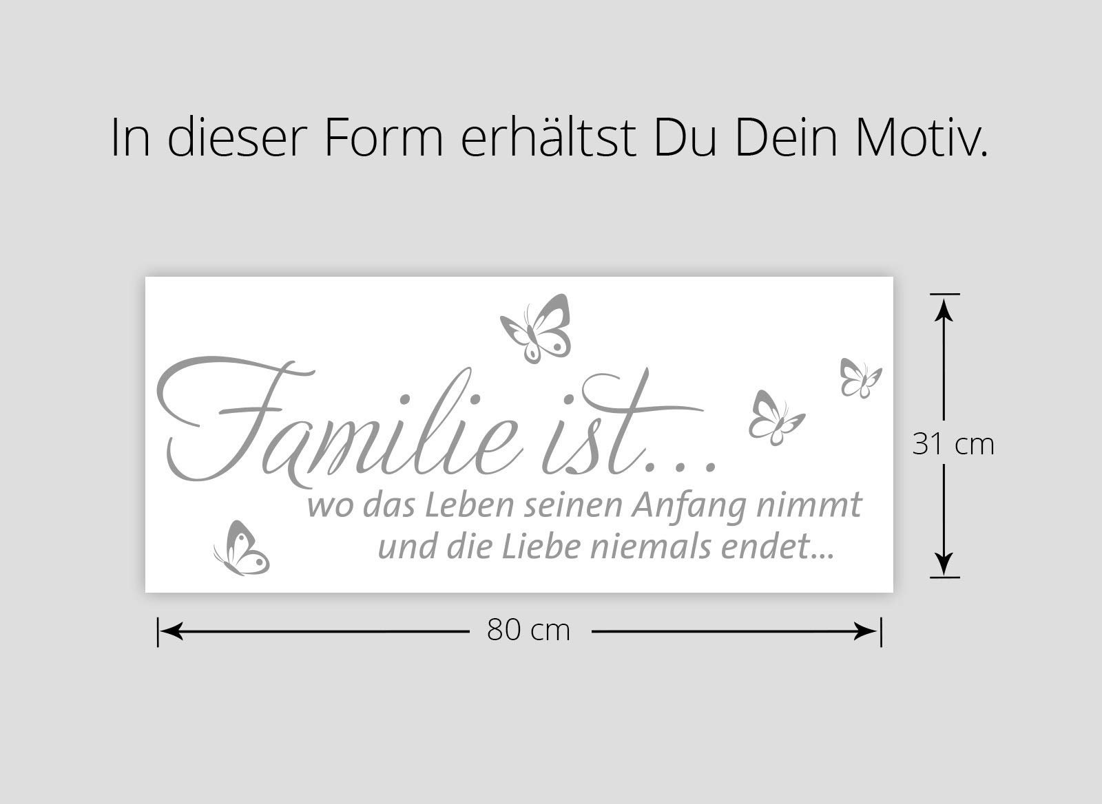 Наклейка на стіну Grandora W5578 Family is Where Life Чорна 80 x 31 см, фото №5