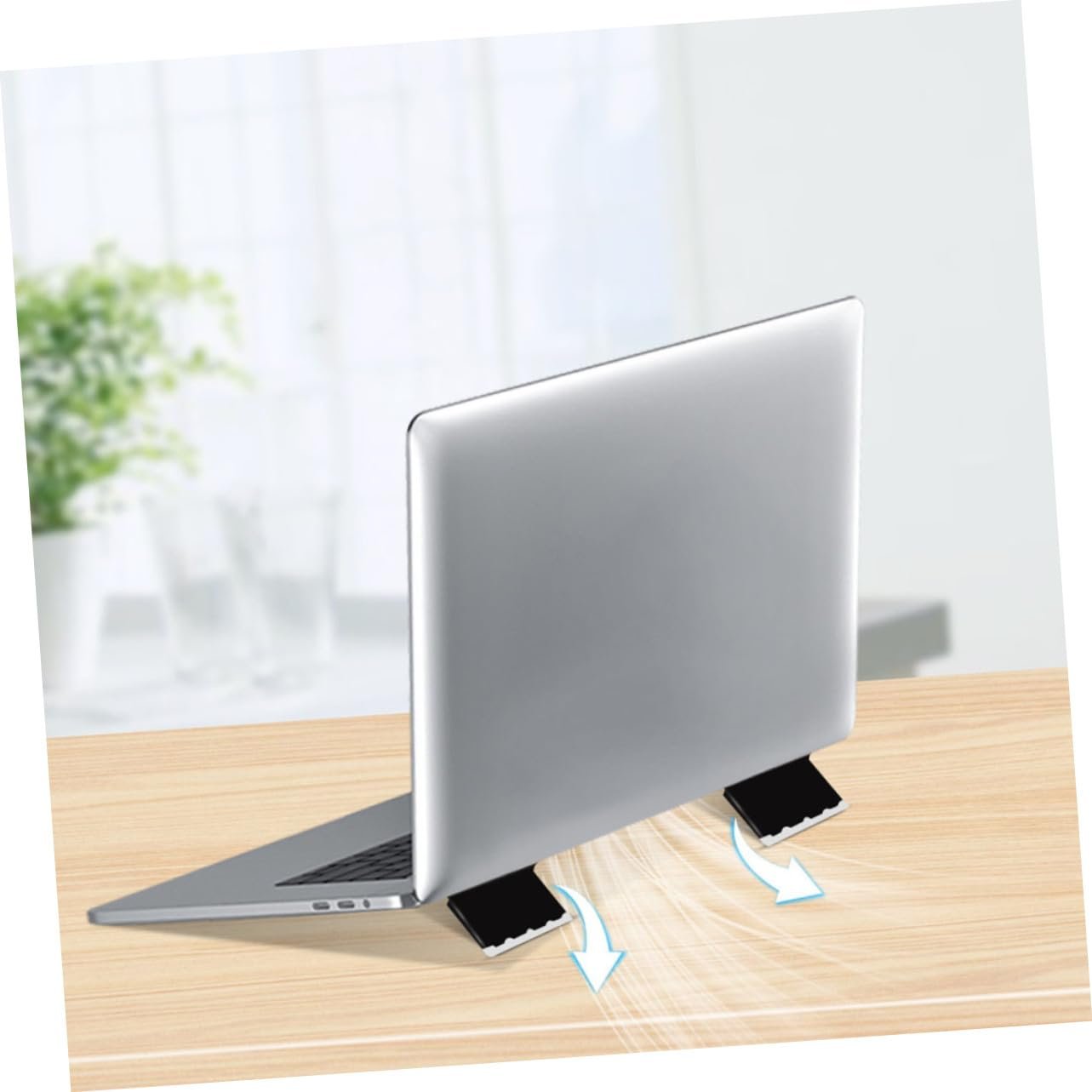 Підставка для ноутбука Універсальна NOLITOY, 2 шт, регульована по висоті, чорна, фото №7