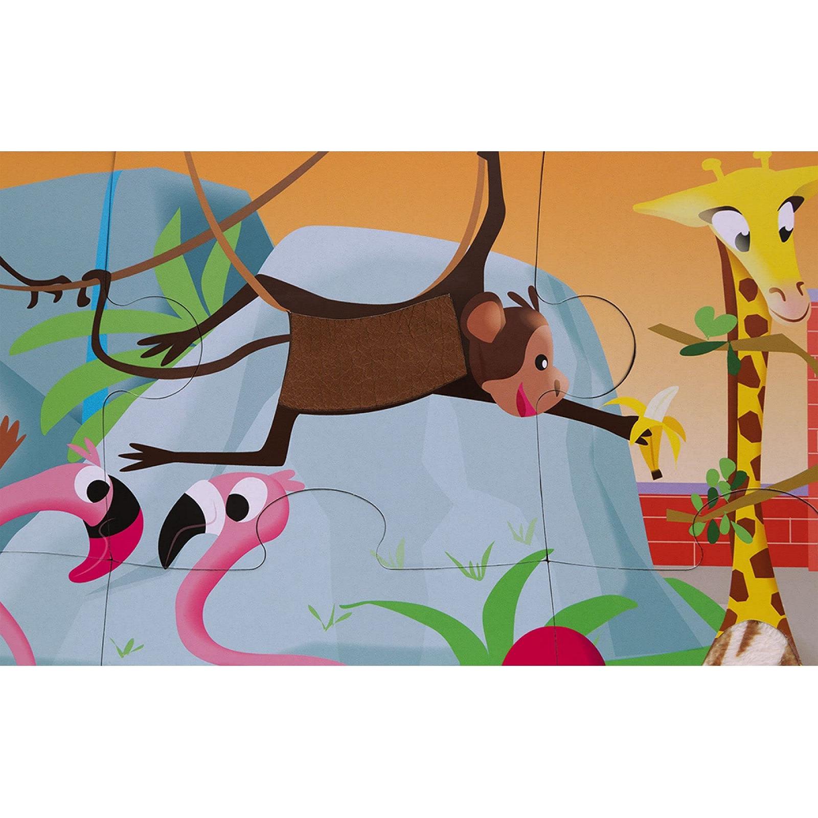 Тактильный пазл Janod J02774 Day at the Zoo 20 Pieces, фото №6 Тактильный пазл Janod J02774 Day at the Zoo 20 Pieces, фото №6