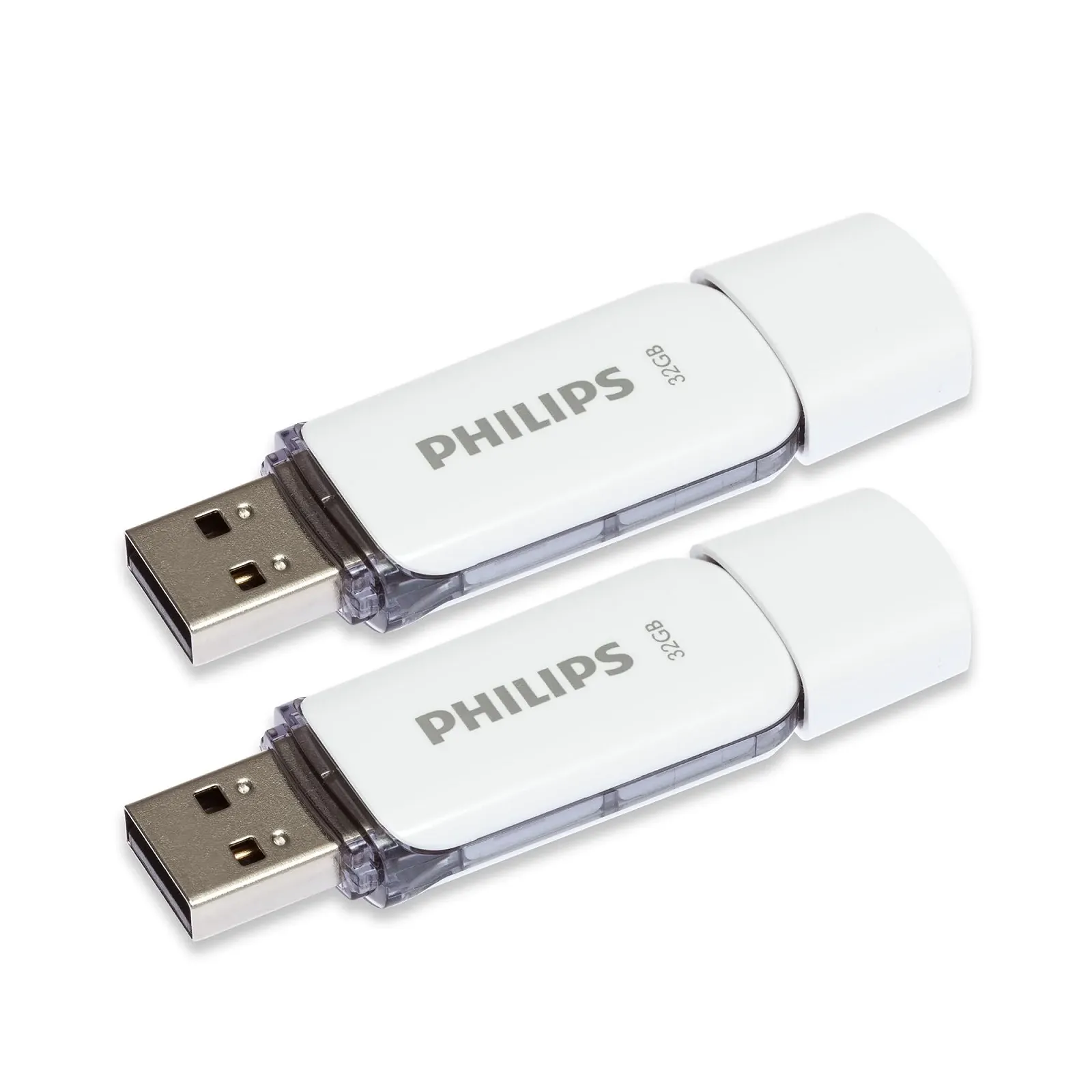 USB флеш-накопичувач Philips Snow Edition 2.0 2x32ГБ Білий/Сірий, фото №1
