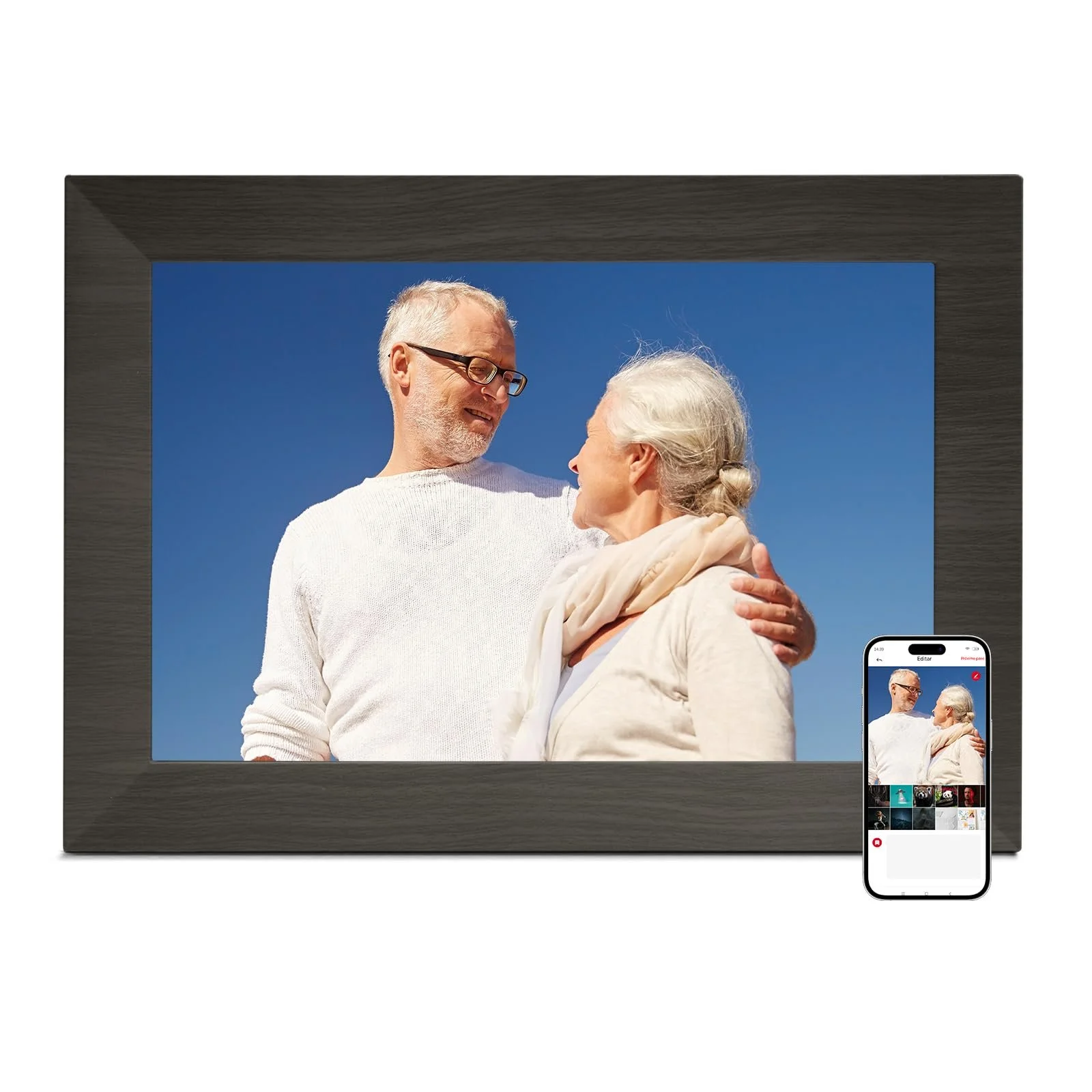 Цифровая фоторамка BWJBSW 10 дюймов WiFi 32 ГБ IPS Touchscreen Auto-Rotate, фото №1