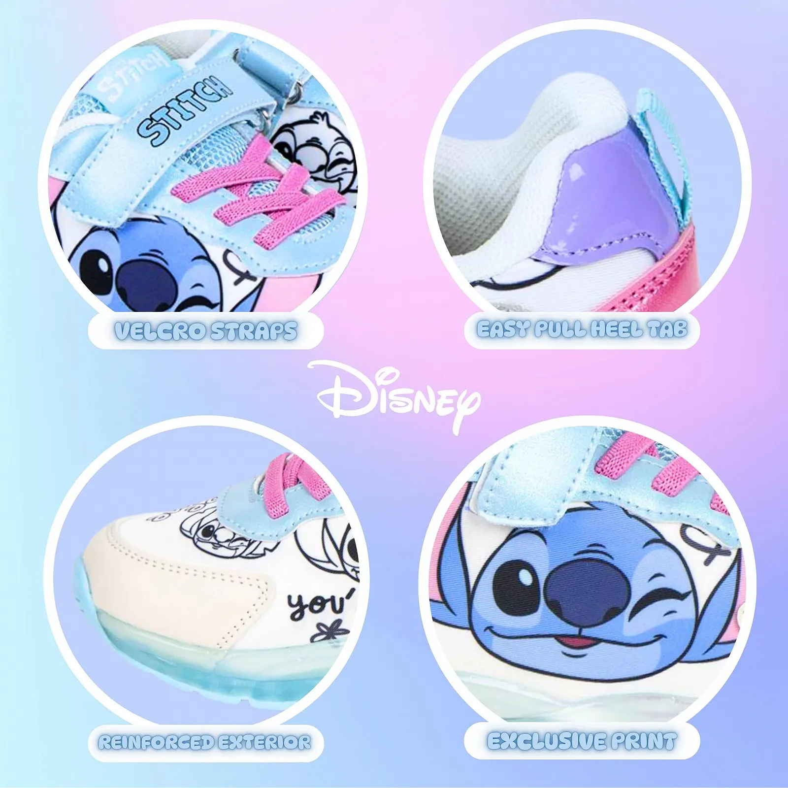 Кроссовки Disney Stitch Низкие Детские С Подарочной Коробкой UK 8 до 13, фото №5