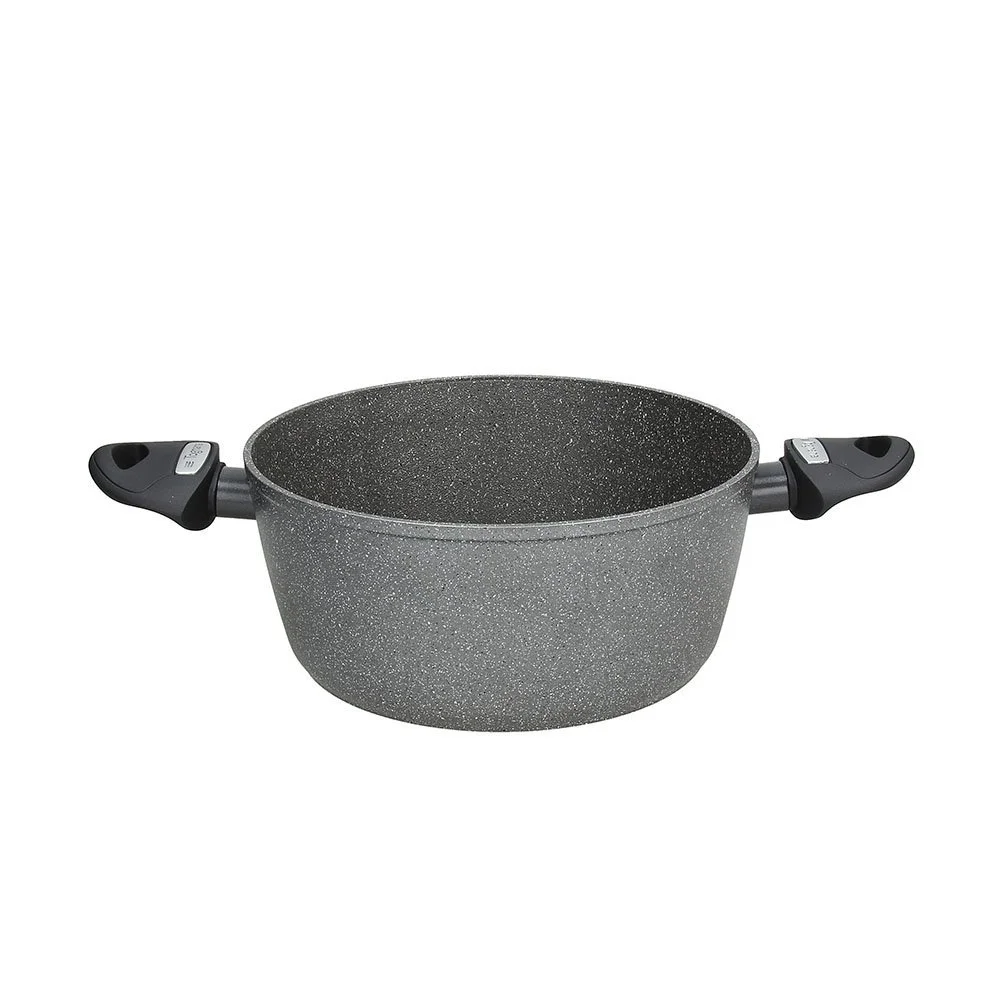 Кастрюля TOGNANA Mythos wi75814amnf алюминиевая с 2 ручками Серый мрамор, фото №1