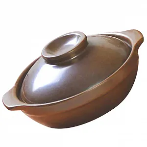 Кастрюля для запекания PRETYZOOM керамическая термостойкая с двумя ручками для супов и рагу - Фото 1