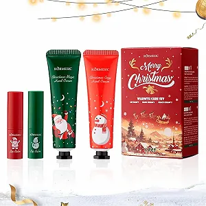 Набір для догляду на Різдво 6 предметів, Різдвяний міні-крем для рук - Фото 1