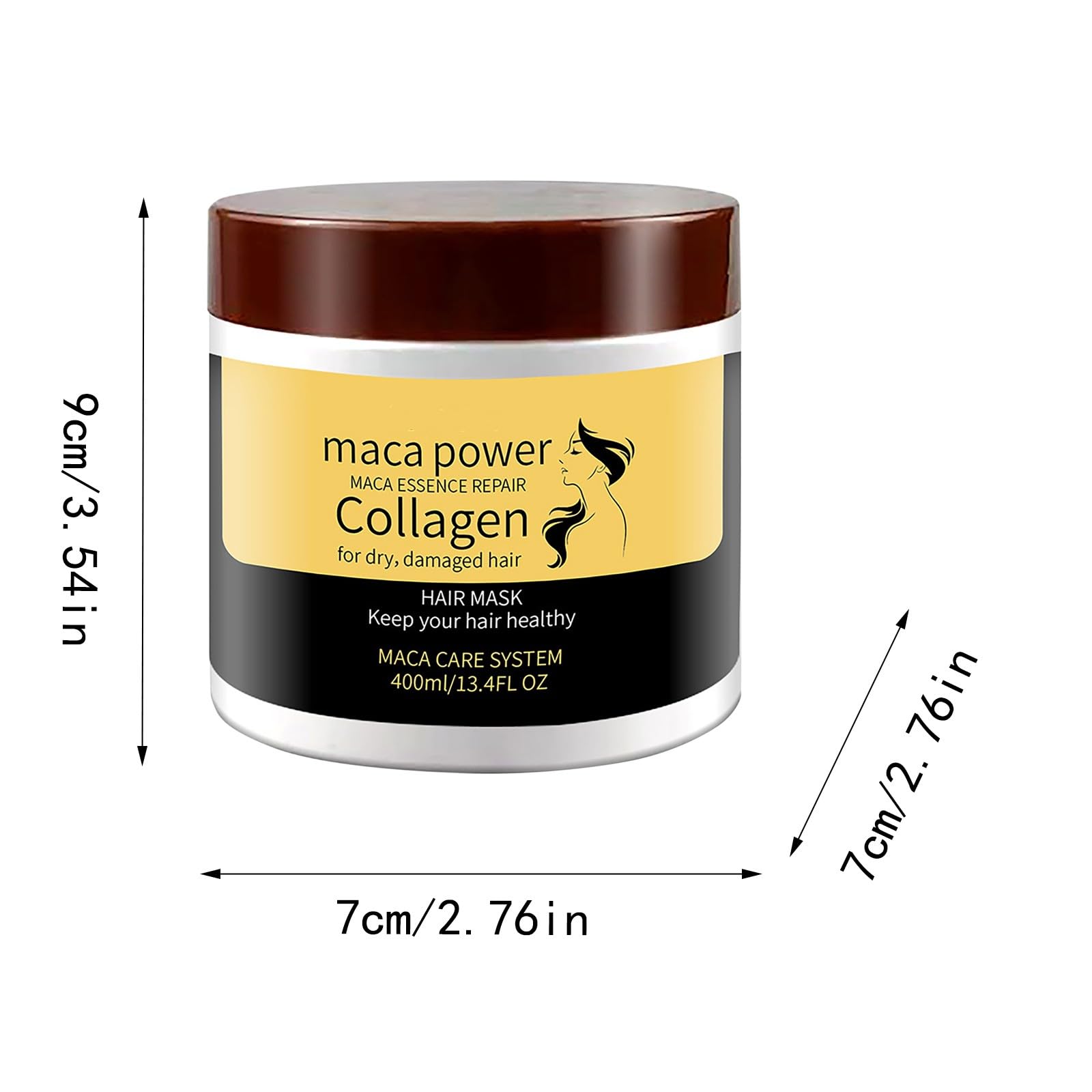 Маска для волос Collagen Re Repair Conditioning Argan Oil Treatment MAa502 (золотая, 9 x 8 x 8 см), фото №6