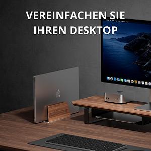 Подставка для ноутбука Muso Wood Vertical, алюминий и дерево орех, регулируемая, для MacBook Pro/Air, iPad, Samsung, планшетов, ноутбуков synthetic.ua - Фото 1