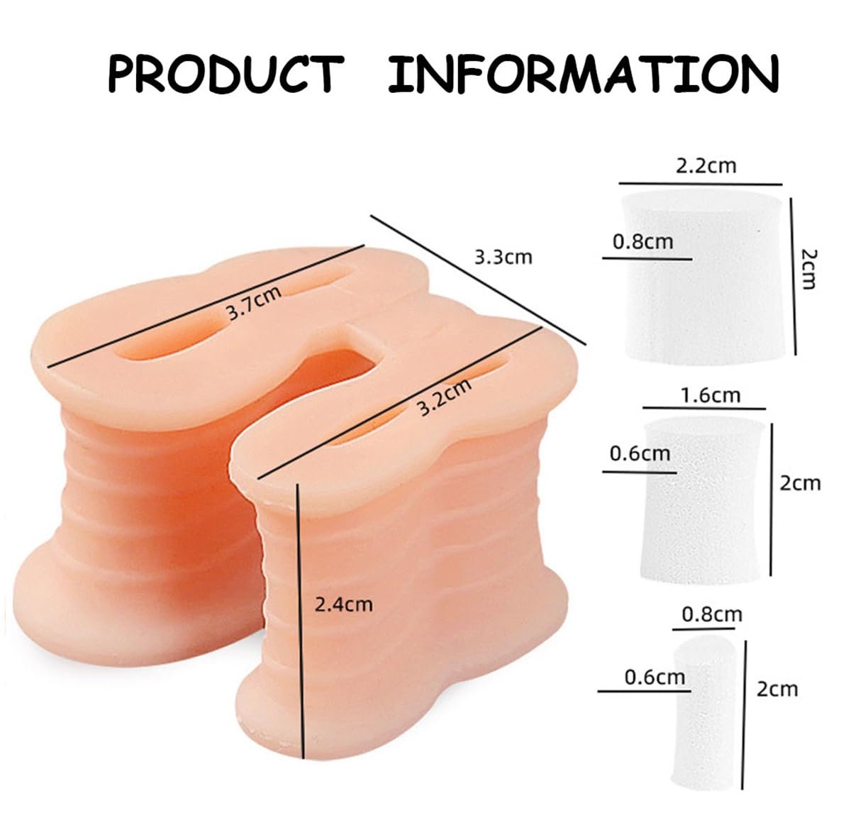 Разделитель для пальцев ног Силиконовый 2 пары Корректор большого пальца стопы, фото №7