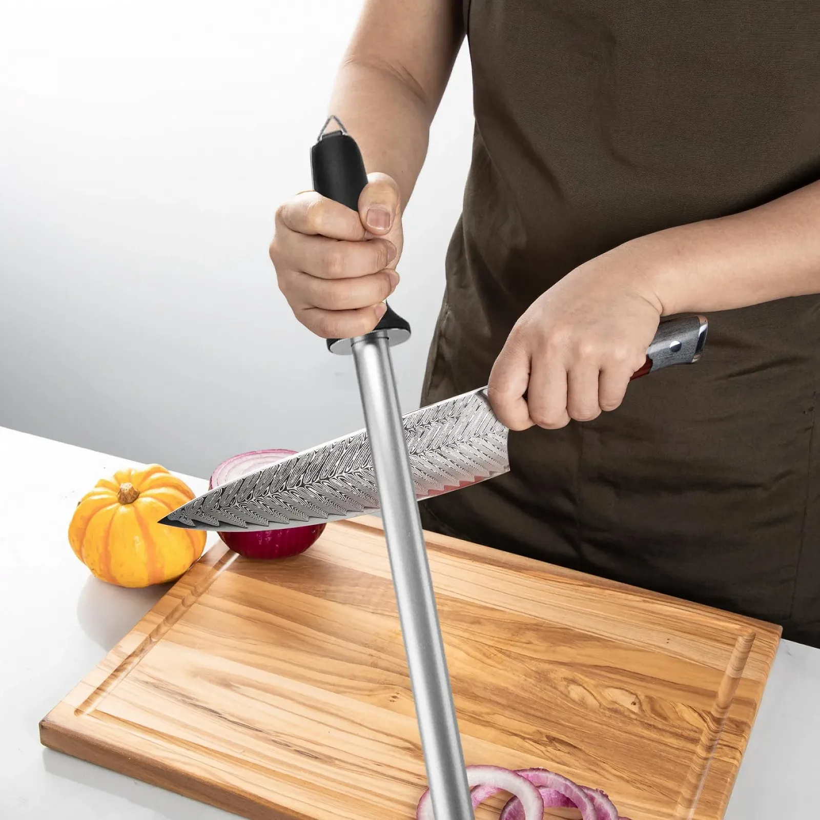 Мусат алмазний 12 дюймів професійний з руків'ям з ПП портативний, фото №5