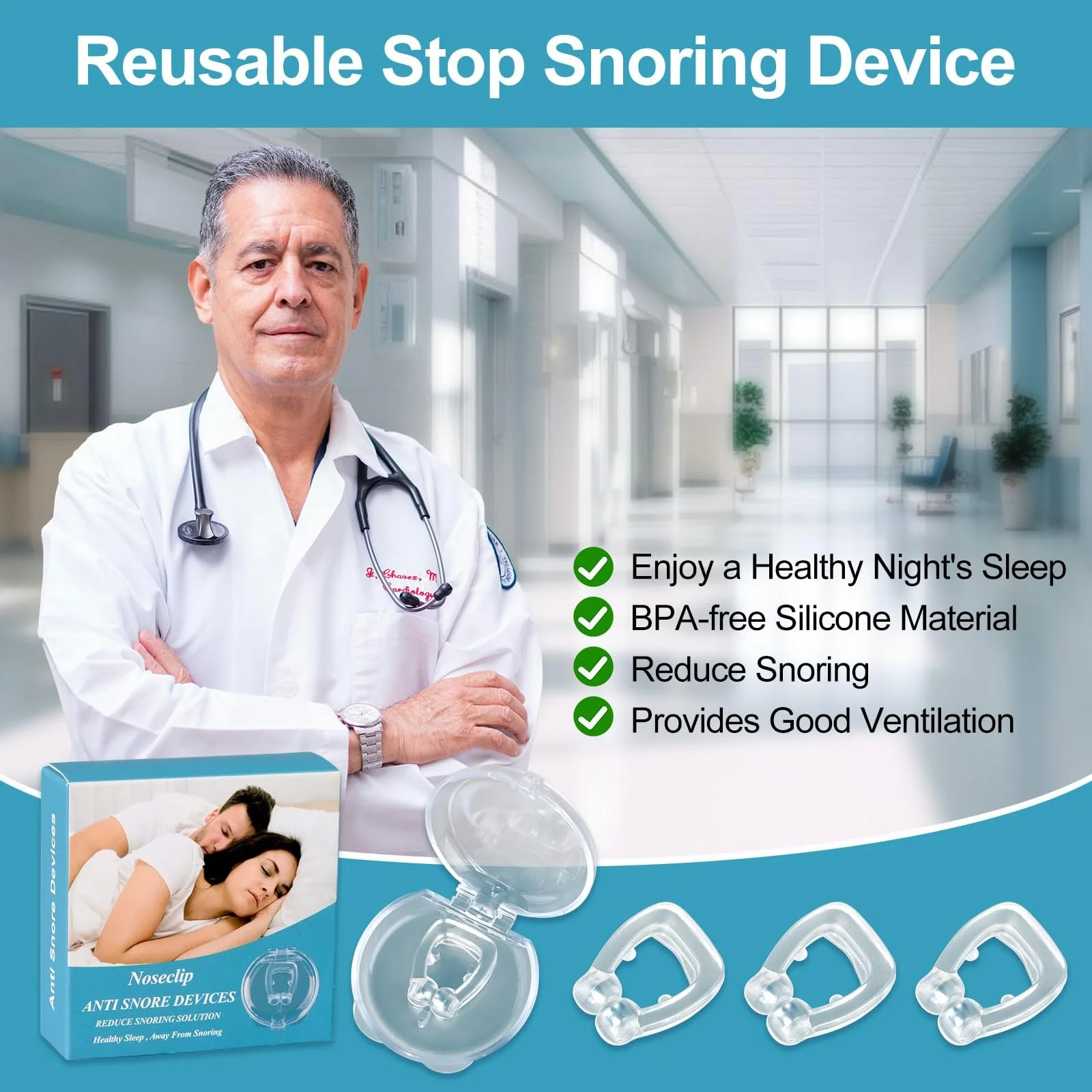 Розширювач для носа Магнітний проти хропіння Набір з 8 багаторазових силіконових, фото №4 Розширювач для носа Магнітний проти хропіння Набір з 8 багаторазових силіконових, фото №4