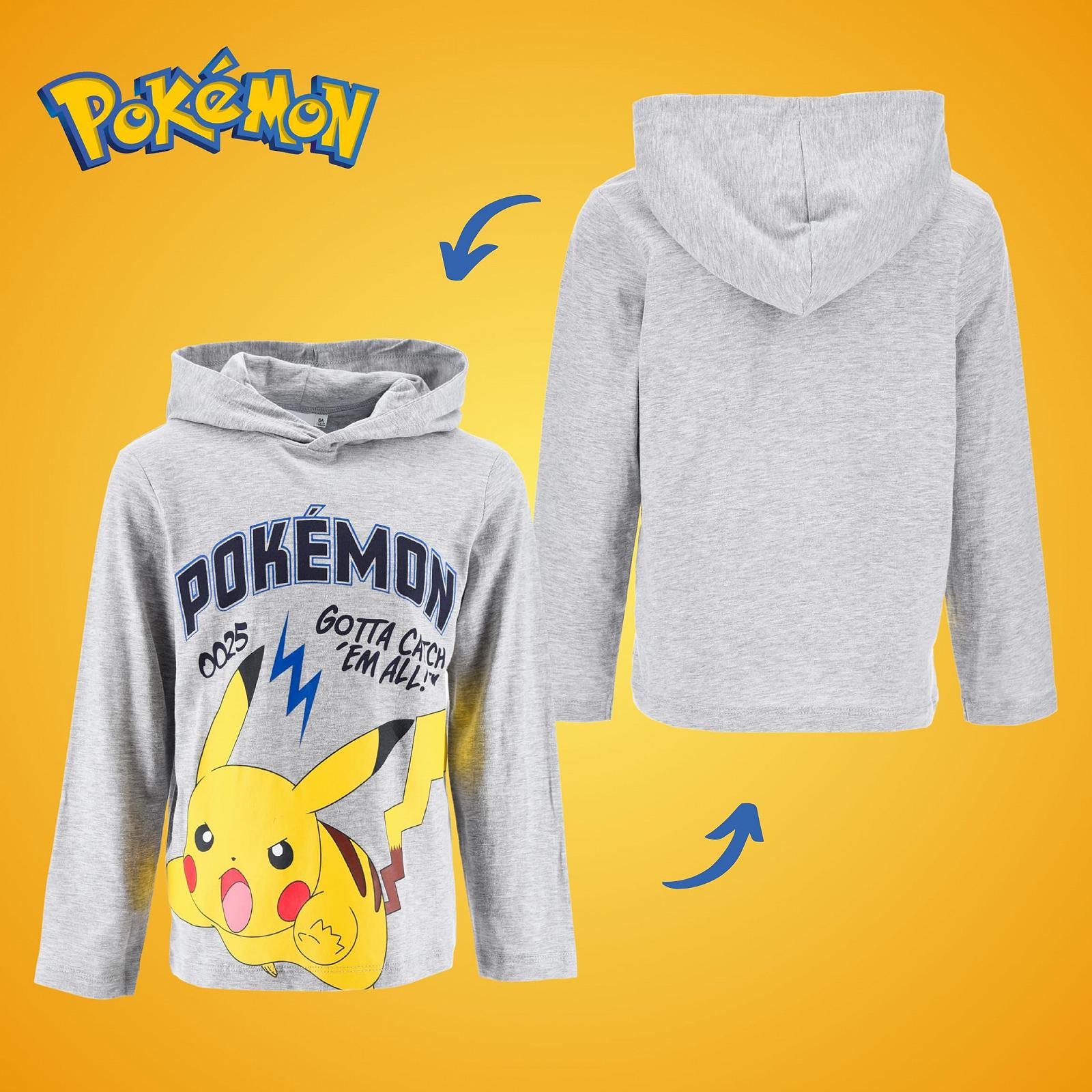 Худи Pokemon для мальчиков, классический свитшот, мягкий текстильный пуловер для мальчиков, размеры от 4 до 12 лет, фото №6