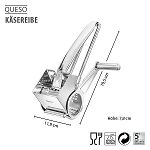 Терка GEFU Queso для сиру, барабан для натирання сиру, горіхів і шоколаду synthetic.ua - Фото 1