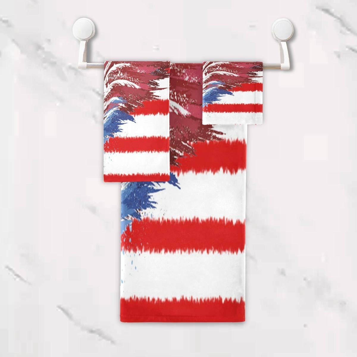 Набір рушників BEUSS Bird American Flag 100% бавовна (1 банний рушник, 1 рушник для рук, 1 серветка) Bird, фото №5