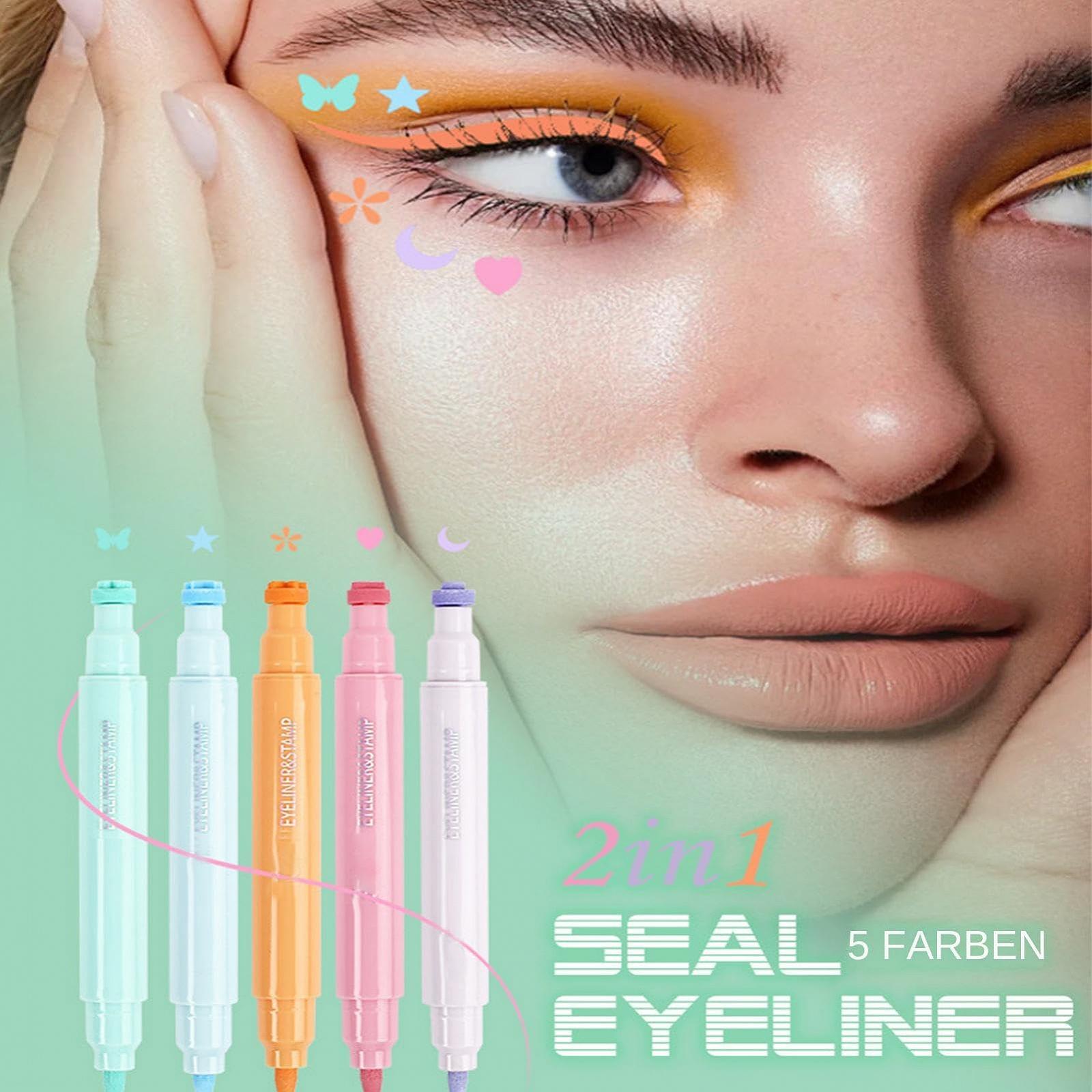 Подводка lyanny Double Headed Liquid Eyeliner Stamp Цветная Быстросохнущая, фото №2 Подводка lyanny Double Headed Liquid Eyeliner Stamp Цветная Быстросохнущая, фото №2