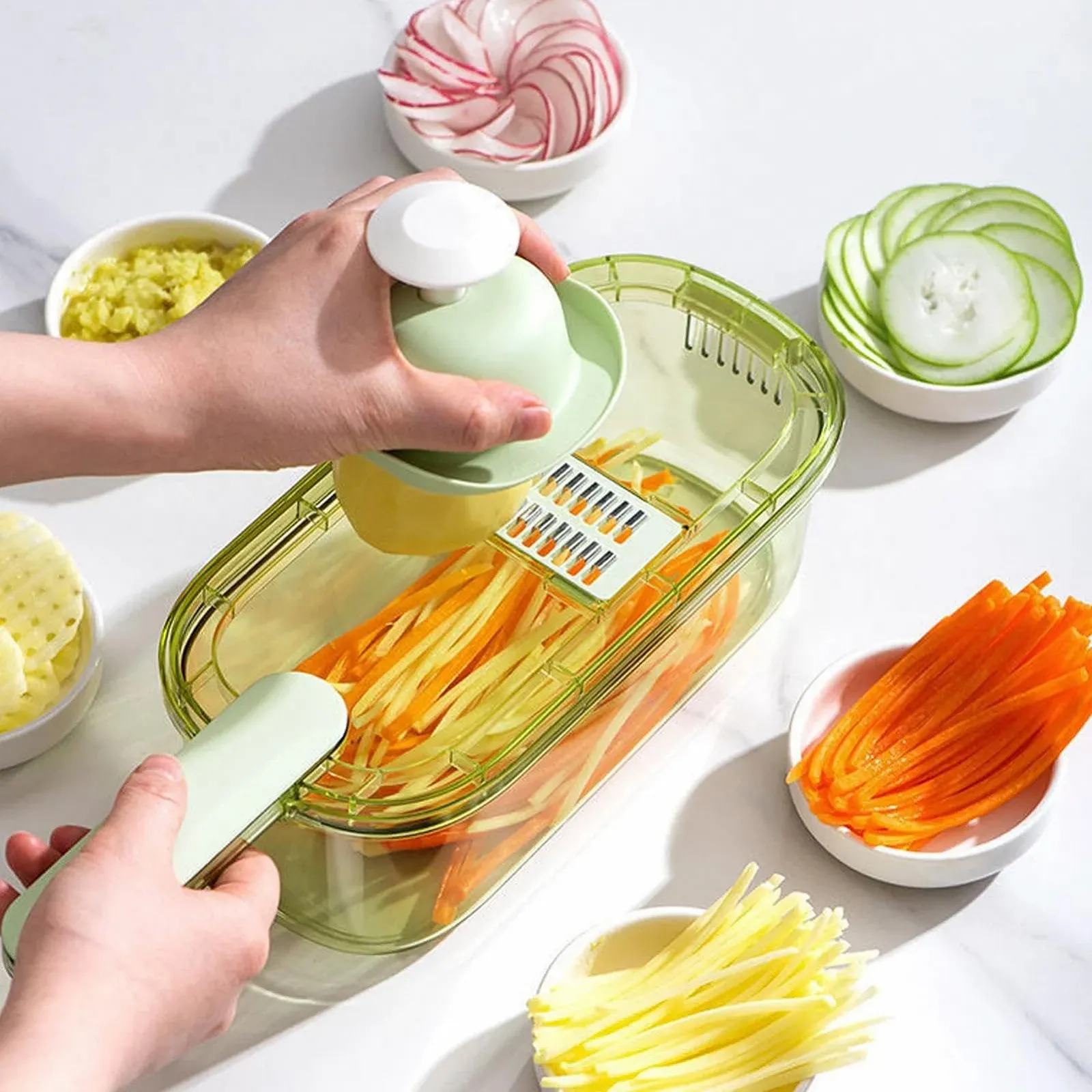 Овочерізка для кухні з контейнером для картоплі, моркви, фото №9