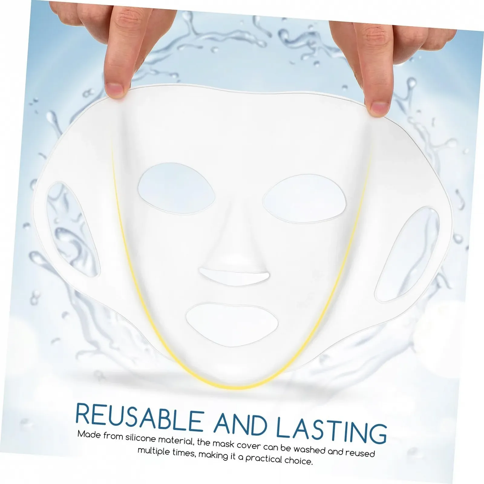 Маска для обличчя HEALEEP Багаторазова 3 шт. з вушними петлями Зволожуюча, фото №3
