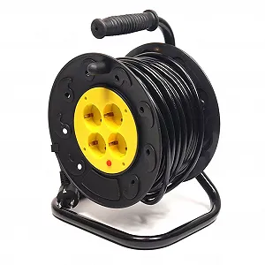 Сетевой удлинитель PowerPlant на катушке 25 м, 4 розетки (JY-2002/25) (PPRA10M250S4) - Фото 1