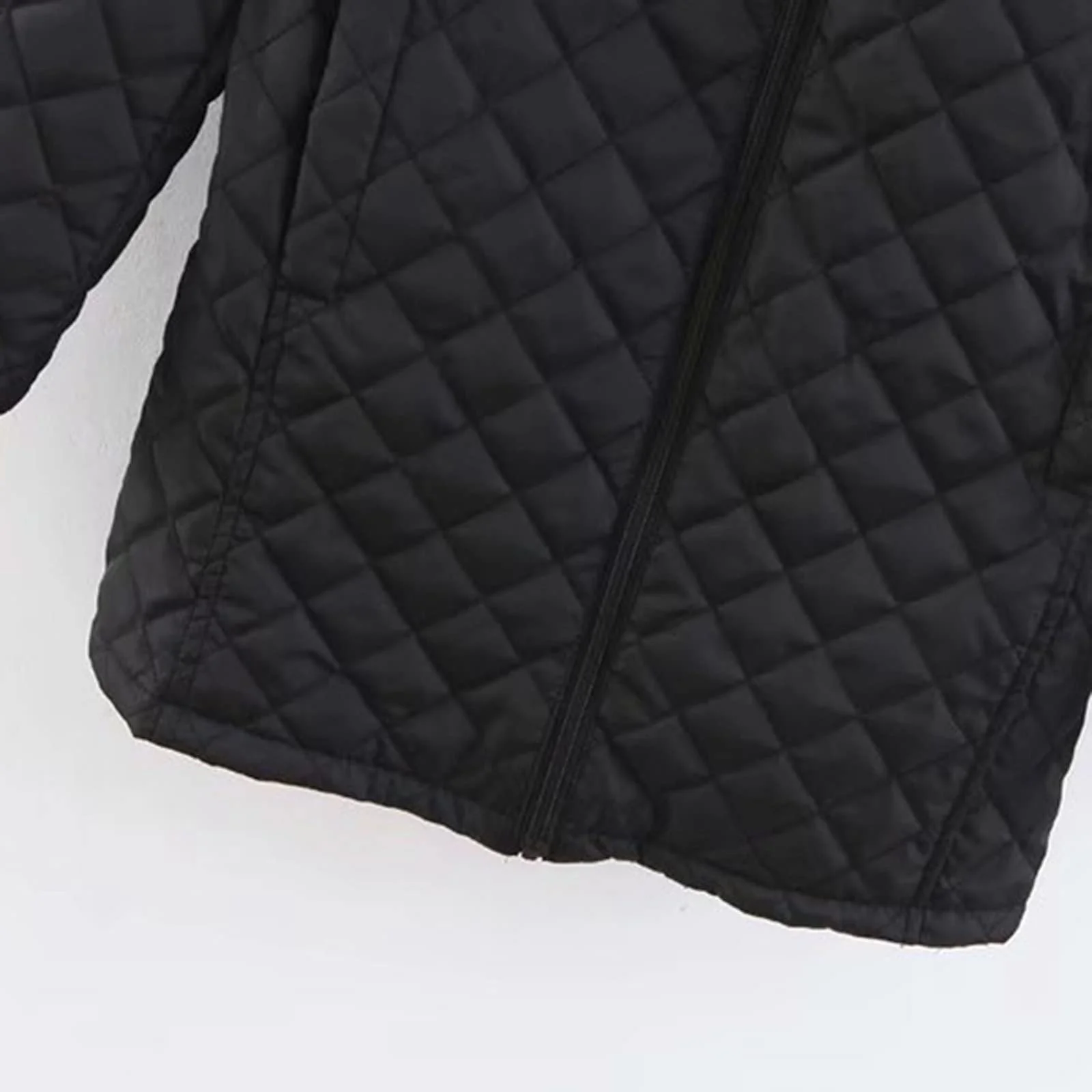 Жіноче бавовняне пальто в клітинку з овчини, утеплена, фото №2 Жіноче бавовняне пальто в клітинку з овчини, утеплена, фото №2