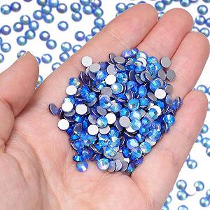 Стрази Плоска задня частина Brand немає серії Кришталеве скло для приклеювання S 6 Блакитний, 1440 шт - Фото 1