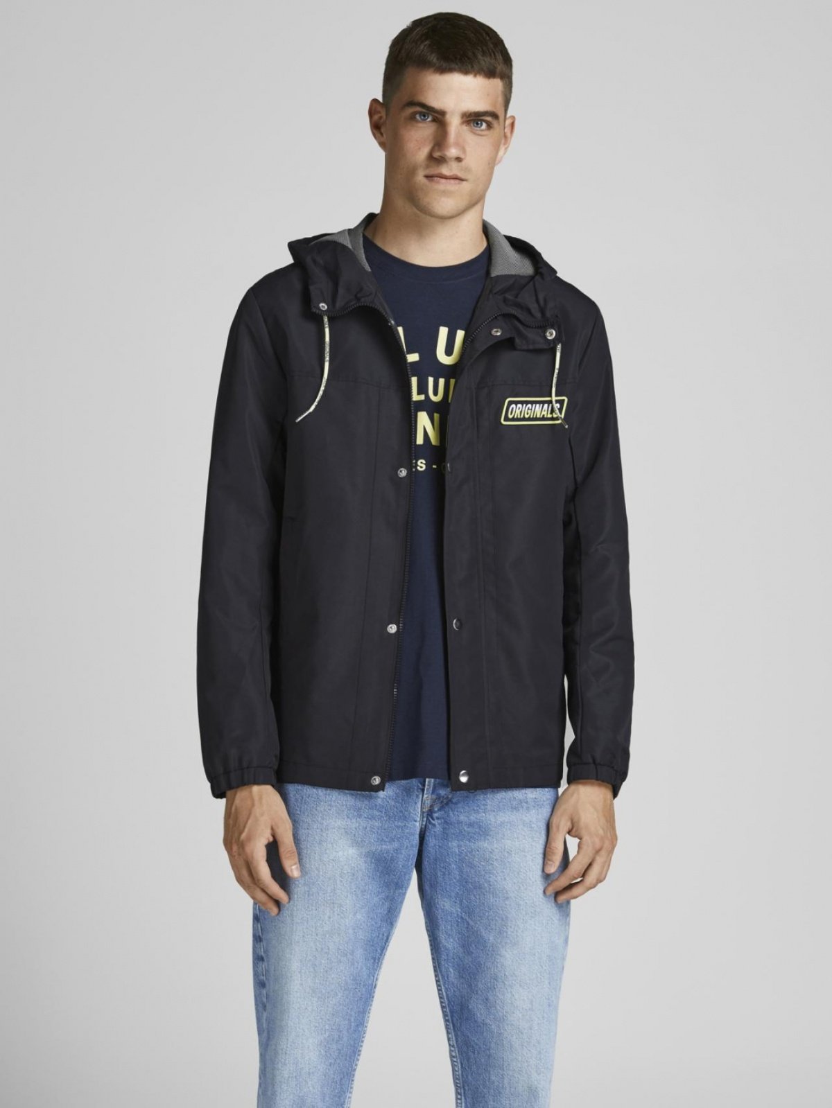 Куртка Jack&Jones JORSWIRL JACKET 12192737 Черный Navy, размер S, фото №1